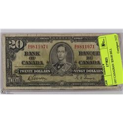 1937 CANADIAN  $20.00 BILL