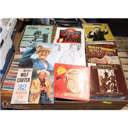 6 BOXES OF ASSORTED RECORDS .