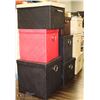 Image 1 : GROUP OF 9 WICKER STORAGE BOXES
