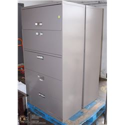 PALLET WITH 2- 5 DRAWER FILING CABINETS