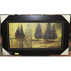 FRAMED FOREST PRINT 28X46.
