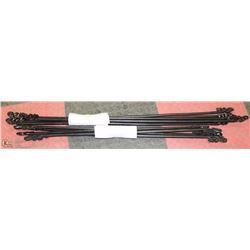 2 BUNDLES OF WOOD CARVED CURTAIN RODS