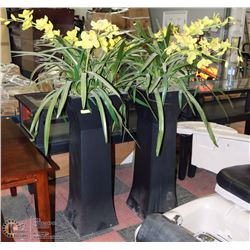 PAIR OF ARTIFICIAL FLOOR PLANTS IN STANDS