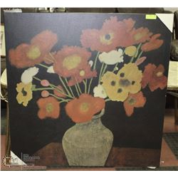 LARGE FLOWER CANVAS PRINT 42X42.