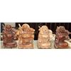 Image 1 : GROUP OF 4 WOOD CARVED BUDDHAS