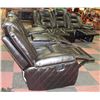 Image 2 : NEW BLACK LEATHERETTE DIAMOND PATTERN RECLINING