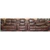 Image 1 : NEW NORWICH BROWN LEATHERETTE RECLINING SOFA