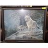 Image 1 : WOLVES ON THE MOUNTAIN FRAMED PRINT BY