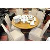 Image 1 : ROUND WOOD SHOWHOME PEDESTAL DINING TABLE WITH