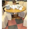 Image 2 : ROUND WOOD SHOWHOME PEDESTAL DINING TABLE WITH