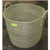 Image 1 : LARGE STRAW ROBE STYLE WOVEN BASKET.