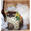 Image 1 : 2 LARGE STAIN GLASS STYLE HANGING LIGHTS W/ BULBS.