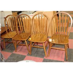 SET OF 4 WOODEN CHAIRS