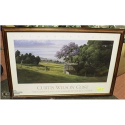 LARGE GLASS FRAMED CURTIS WILSON COST 1985