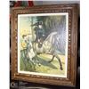Image 1 : VINTAGE  OIL ON CANVAS IN CARVED WOOD FRAME 28X32