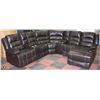 Image 1 : NEW BORDEAU BLACK LEATHERETTE RECLINING DBL