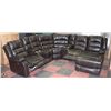 Image 2 : NEW BORDEAU BLACK LEATHERETTE RECLINING DBL