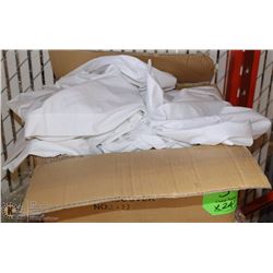 CASE WITH 180 NEW SINGLE SIZE FLAT SHEETS