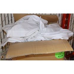 CASE WITH 180 NEW SINGLE SIZE FLAT SHEETS