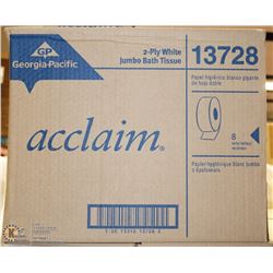 CASE WITH 8 JUMBO ROLL TISSUE PAPER