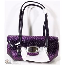 SNAKESKIN STYLE PURSE ON CHOICE: PURPLE