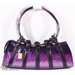SNAKESKIN STYLE PURSE ON CHOICE: PURPLE