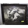 Image 1 : VINTAGE WILD HORSES FRAMED PRINT 24 X 20
