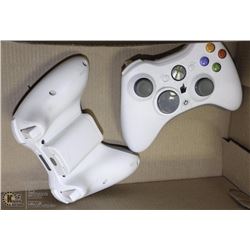 LOT OF 2 MICROSOFT XBOX CONTROLLERS.