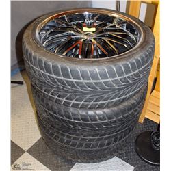 3 UNIVERSAL FIVE BOLT PATTERN RACING RIMS TIRE