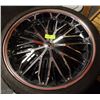 Image 2 : 3 UNIVERSAL FIVE BOLT PATTERN RACING RIMS TIRE
