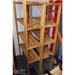 GROUP OF 4 CEDAR SHELVES 31"X13"X63"H EACH