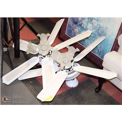 LOT OF 2 WHITE CEILING FANS.