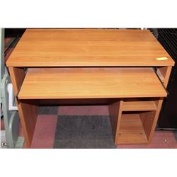 WOOD DESK W/ROLL-OUT KEYBOARD TRAY
