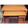 Image 1 : WOOD DESK W/ROLL-OUT KEYBOARD TRAY