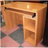 Image 3 : WOOD DESK W/ROLL-OUT KEYBOARD TRAY