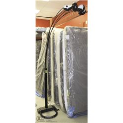 LARGE BLACK SPIDER LAMP ON BASE WITH