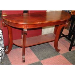 SHOWHOME CHERRY COLOR SOFA TABLE.