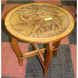 22" ROUND ELEPHANT END TABLE.