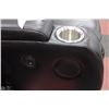 Image 3 : DELUXE BLACK LEATHERETTE ELECTRIC RECLINING SOFA