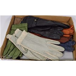 ESTATE LOT OF 8 LADIES LEATHER FASHION  GLOVES