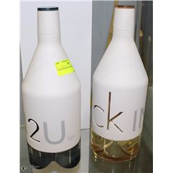 2 CALVIN KLEIN STORE DISPLAY BOTTLES