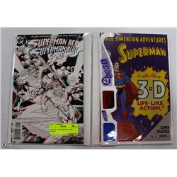 PAIR OF 3-D SUPERMAN COMIC BOOKS