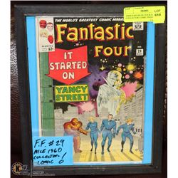 1960S FANTASTIC FOUR #29 COLLECTOR COMIC FRAMED.