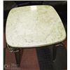 Image 2 : PAIR OF MARBLE TOP METAL BASED END TABLES.