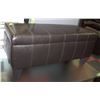 Image 1 : BROWN LEATHERETTE RETANGULAR OTTOMAN.