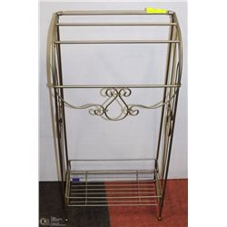 DESIGNER METAL BATHROOM TOWEL HOLDER.