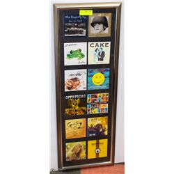 12 PICTURE FRAME 14"X38".CD COVERS