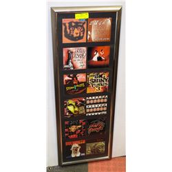 12 PICTURE FRAME 14"X38".CD COVERS