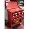Image 2 : 33X22X12 RED METAL TOOL BOX ON WHEELS