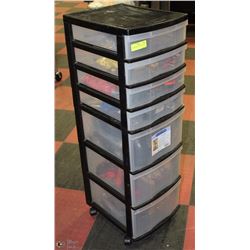 7-DRAWER ROLLING STORAGE FULL OF